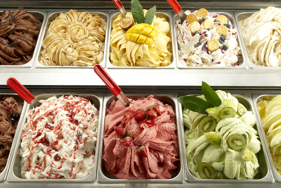 Món kem Gelato đầy sắc màu ở nước Ý